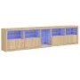 Sideboard mit LED-Lichtern in Sonoma-Eiche 283x37x67 cm. von , Sideboards - Ref: Foro24-3209025, Preis: 316,15 €, Rabatt: %