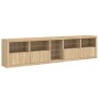 Aparador con luces LED roble Sonoma 283x37x67 cm by , Sideboards - Ref: Foro24-3209025, Price: 307,85 €, Discount: %