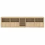 Aparador con luces LED roble Sonoma 283x37x67 cm by , Sideboards - Ref: Foro24-3209025, Price: 316,15 €, Discount: %