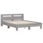 Sonoma gray headboard bed frame and LED lights 150x200 cm by , Beds and slatted bases - Ref: Foro24-3207544, Price: 159,32 €,...