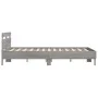 Sonoma gray headboard bed frame and LED lights 150x200 cm by , Beds and slatted bases - Ref: Foro24-3207544, Price: 159,32 €,...
