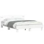Bed frame with headboard and white LED lights 140x200 cm by , Beds and slatted bases - Ref: Foro24-3207546, Price: 139,48 €, ...