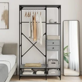 Schrank mit Schubladen aus grauem Sonoma-Ingenieurholz 100x40x180 cm. von , Kleiderschränke - Ref: Foro24-838951, Preis: 127,...