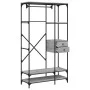 Armario con cajones madera ingeniería gris Sonoma 100x40x180 cm by , Wardrobes - Ref: Foro24-838951, Price: 129,89 €, Discoun...