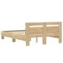 Bett aus Sonoma-Eichenholzwerkstoff mit Kopfteil 120 x 200 cm von , Betten und Lattenroste - Ref: Foro24-3207429, Preis: 140,...