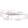Sonoma oak engineered wood bed with headboard 120x200 cm by , Beds and slatted bases - Ref: Foro24-3207429, Price: 145,38 €, ...