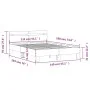 White engineered wood bed frame with headboard 135x190cm by , Beds and slatted bases - Ref: Foro24-3207441, Price: 121,70 €, ...