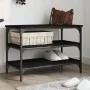 Banco zapatero madera de ingeniería negro 70x38,5x49 cm by , Benches for halls and storage - Ref: Foro24-839038, Price: 48,59...