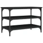 Banco zapatero madera de ingeniería negro 70x38,5x49 cm by , Benches for halls and storage - Ref: Foro24-839038, Price: 48,59...