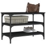 Banco zapatero madera de ingeniería negro 70x38,5x49 cm by , Benches for halls and storage - Ref: Foro24-839038, Price: 49,21...