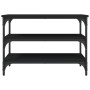 Banco zapatero madera de ingeniería negro 70x38,5x49 cm by , Benches for halls and storage - Ref: Foro24-839038, Price: 49,21...