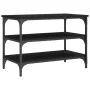 Banco zapatero madera de ingeniería negro 70x38,5x49 cm by , Benches for halls and storage - Ref: Foro24-839038, Price: 48,59...