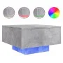 Mesa de centro con luces LED gris hormigón 55x55x31 cm by , Coffee table - Ref: Foro24-836577, Price: 65,11 €, Discount: %