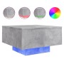 Mesa de centro con luces LED gris hormigón 55x55x31 cm by , Coffee table - Ref: Foro24-836577, Price: 67,28 €, Discount: %