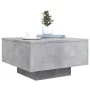 Mesa de centro con luces LED gris hormigón 55x55x31 cm by , Coffee table - Ref: Foro24-836577, Price: 65,11 €, Discount: %