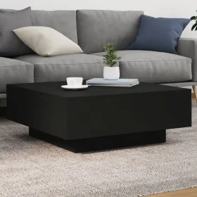 Mesa de centro con luces LED negro 80x80x31 cm by , Coffee table - Ref: Foro24-836589, Price: 73,48 €, Discount: %