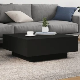 Mesa de centro madera de ingeniería negro 80x80x31 cm by , Coffee table - Ref: Foro24-836582, Price: 73,60 €, Discount: %