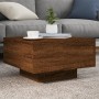 Mesa de centro con luces LED roble marrón 55x55x31 cm by , Coffee table - Ref: Foro24-836580, Price: 50,00 €, Discount: %