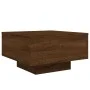 Mesa de centro con luces LED roble marrón 55x55x31 cm by , Coffee table - Ref: Foro24-836580, Price: 48,65 €, Discount: %
