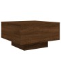 Mesa de centro con luces LED roble marrón 55x55x31 cm by , Coffee table - Ref: Foro24-836580, Price: 50,00 €, Discount: %