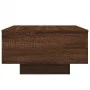 Mesa de centro con luces LED roble marrón 55x55x31 cm by , Coffee table - Ref: Foro24-836580, Price: 48,65 €, Discount: %