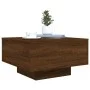 Mesa de centro con luces LED roble marrón 55x55x31 cm by , Coffee table - Ref: Foro24-836580, Price: 48,65 €, Discount: %