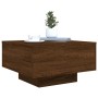 Mesa de centro con luces LED roble marrón 55x55x31 cm by , Coffee table - Ref: Foro24-836580, Price: 50,00 €, Discount: %