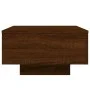 Mesa de centro con luces LED roble marrón 55x55x31 cm by , Coffee table - Ref: Foro24-836580, Price: 48,65 €, Discount: %