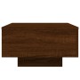 Mesa de centro con luces LED roble marrón 55x55x31 cm by , Coffee table - Ref: Foro24-836580, Price: 50,00 €, Discount: %