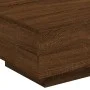 Mesa de centro con luces LED roble marrón 55x55x31 cm by , Coffee table - Ref: Foro24-836580, Price: 48,65 €, Discount: %