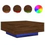 Mesa de centro con luces LED roble marrón 80x80x31 cm by , Coffee table - Ref: Foro24-836594, Price: 71,00 €, Discount: %