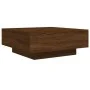 Mesa de centro con luces LED roble marrón 80x80x31 cm by , Coffee table - Ref: Foro24-836594, Price: 71,00 €, Discount: %