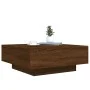 Mesa de centro con luces LED roble marrón 80x80x31 cm by , Coffee table - Ref: Foro24-836594, Price: 71,00 €, Discount: %