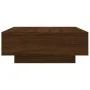 Mesa de centro con luces LED roble marrón 80x80x31 cm by , Coffee table - Ref: Foro24-836594, Price: 71,00 €, Discount: %