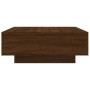 Mesa de centro con luces LED roble marrón 80x80x31 cm by , Coffee table - Ref: Foro24-836594, Price: 71,54 €, Discount: %