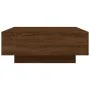 Mesa de centro con luces LED roble marrón 80x80x31 cm by , Coffee table - Ref: Foro24-836594, Price: 71,00 €, Discount: %