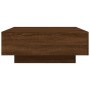 Mesa de centro con luces LED roble marrón 80x80x31 cm by , Coffee table - Ref: Foro24-836594, Price: 71,54 €, Discount: %