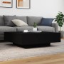 Schwarzer Couchtisch aus Ingenieurholz 100x100x31 cm von , Couchtisch - Ref: Foro24-836596, Preis: 101,35 €, Rabatt: %