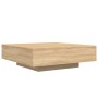 Mesa de centro con luces LED roble Sonoma 100x100x31 cm by , Coffee table - Ref: Foro24-836604, Price: 120,19 €, Discount: %