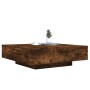 Mesa de centro con luces LED roble ahumado 100x100x31 cm by , Coffee table - Ref: Foro24-836606, Price: 117,50 €, Discount: %