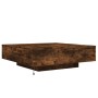 Mesa de centro con luces LED roble ahumado 100x100x31 cm by , Coffee table - Ref: Foro24-836606, Price: 117,50 €, Discount: %