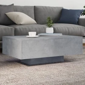 Mesa de centro con luces LED gris hormigón 85x55x31 cm de , Mesas de centro - Ref: Foro24-836612, Precio: 76,90 €, Descuento: %