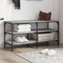 Banco zapatero madera de ingeniería gris Sonoma 100x38,5x49 cm by , Benches for halls and storage - Ref: Foro24-839046, Price...