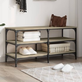 Ingenieurholz-Schuhbank in Sonoma-Eiche 100x38,5x49 cm. von , Bänke für Hallen und Lager - Ref: Foro24-839044, Preis: 61,67 €...