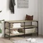 Banco zapatero madera de ingeniería roble Sonoma 100x38,5x49 cm by , Benches for halls and storage - Ref: Foro24-839044, Pric...