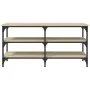 Banco zapatero madera de ingeniería roble Sonoma 100x38,5x49 cm by , Benches for halls and storage - Ref: Foro24-839044, Pric...