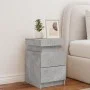 Mesita de noche con luces LED gris hormigón 35x39x55 cm by , Nightstands - Ref: Foro24-836755, Price: 81,80 €, Discount: %