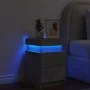 Mesita de noche con luces LED gris hormigón 35x39x55 cm by , Nightstands - Ref: Foro24-836755, Price: 81,80 €, Discount: %