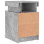 Nachttisch mit LED-Lichtern in Betongrau 35x39x55 cm von , Nachttische - Ref: Foro24-836755, Preis: 83,50 €, Rabatt: %