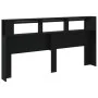 Headboard with LED black engineered wood 200x18.5x103.5 cm by , Headboards and footboards - Ref: Foro24-837366, Price: 98,75 ...